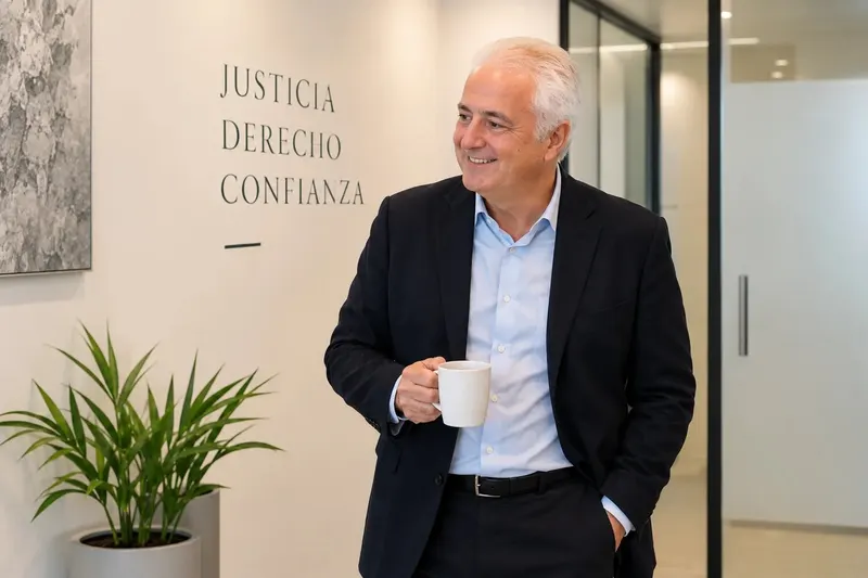 Francisco Tutzó Rucosa, abogado colegiado, en su despacho